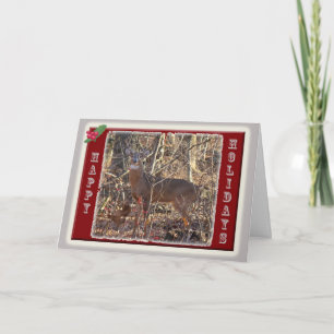 Cartes Pour Fêtes Annuelles Whitetail Deer Happy Holidays Items