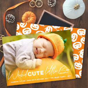 Cartes Pour Fêtes Annuelles Wicked mignon Petit Boo Joyeux Halloween Photo Nai