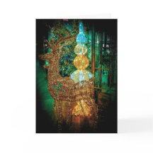 Wicker Reindeer Christmas Card