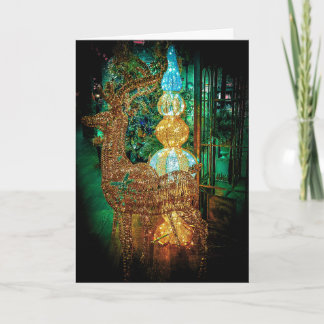 Cartes Pour Fêtes Annuelles Wicker Reindeer Christmas Card