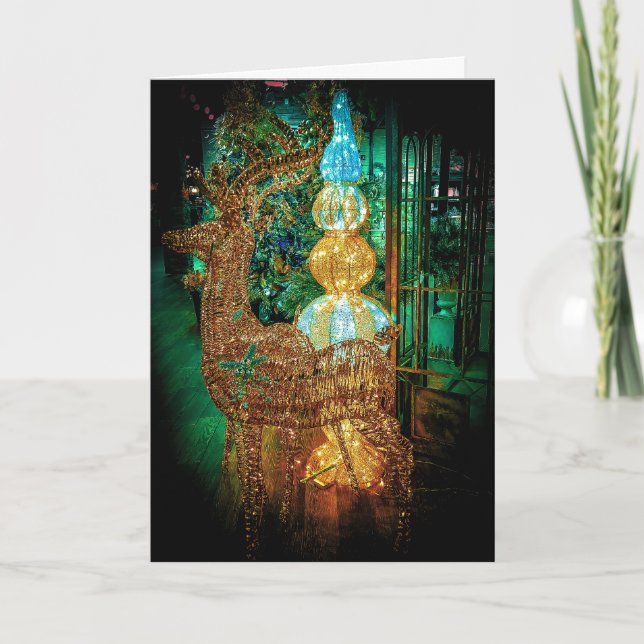 Cartes Pour Fêtes Annuelles Wicker Reindeer Christmas Card (Devant)