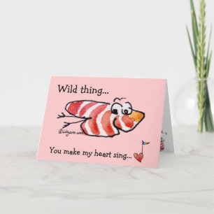 Cartes Pour Fêtes Annuelles Wild Thing Cute Heart Valentine Card