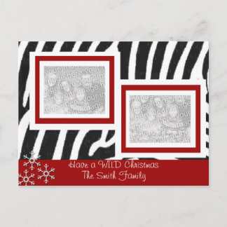 Cartes Pour Fêtes Annuelles Wild ZEBRA Christmas