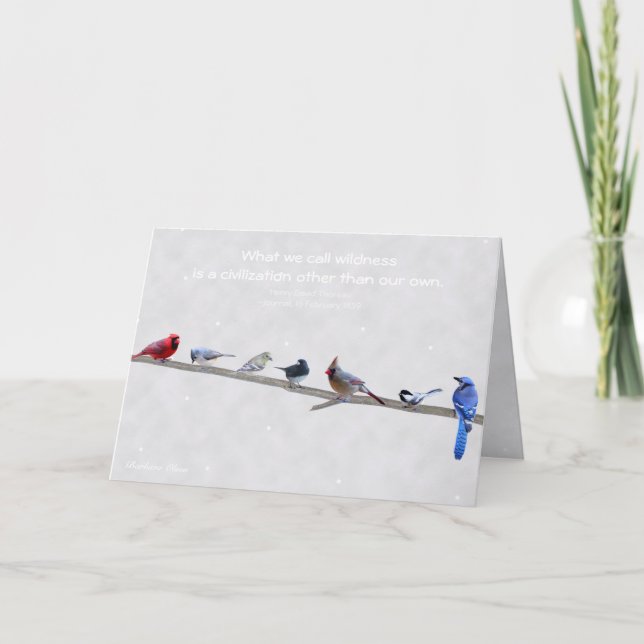 Cartes Pour Fêtes Annuelles Wildness : une civilisation autre que nos propres. (Devant)