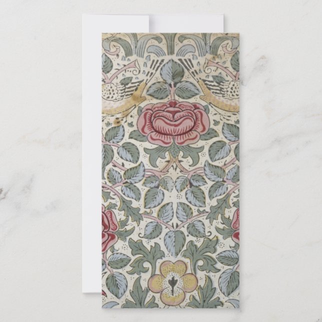 Cartes Pour Fêtes Annuelles William Morris - le motif de rose (Devant)