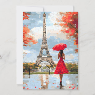 Cartes Pour Fêtes Annuelles Wind Romance Paris Chic Walk