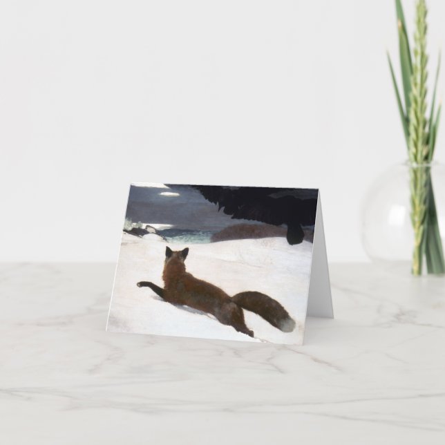 CARTES POUR FÊTES ANNUELLES WINSLOW HOMER : CHASSE À RENARD, 1893 (Devant)