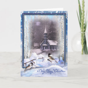 Cartes Pour Fêtes Annuelles Winter Birds