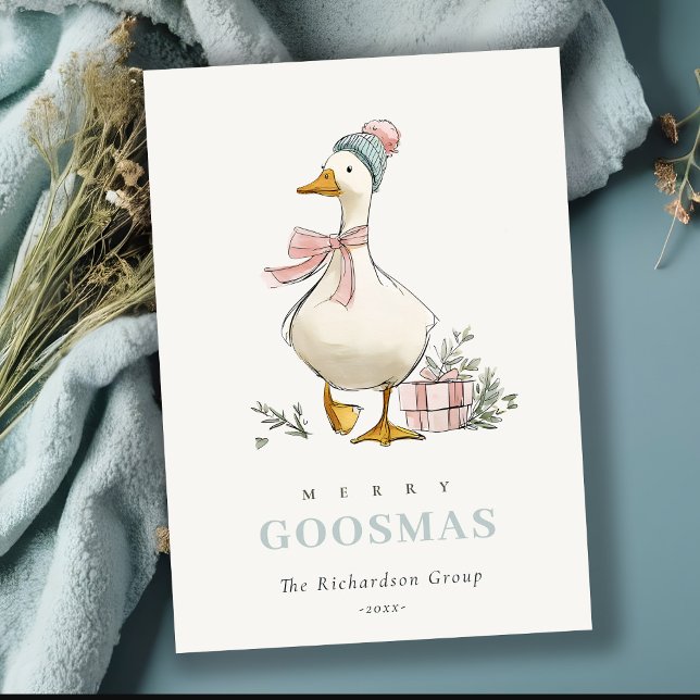 Cartes Pour Fêtes Annuelles Winter Goose Christmas Funny Merry Goosmas  (Créateur téléchargé)