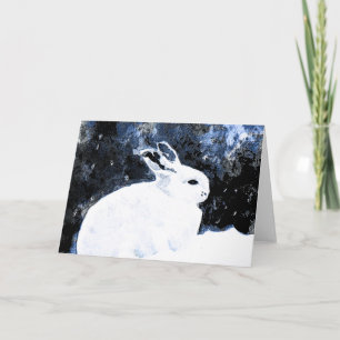Cartes Pour Fêtes Annuelles Winter Hare Greeting Card