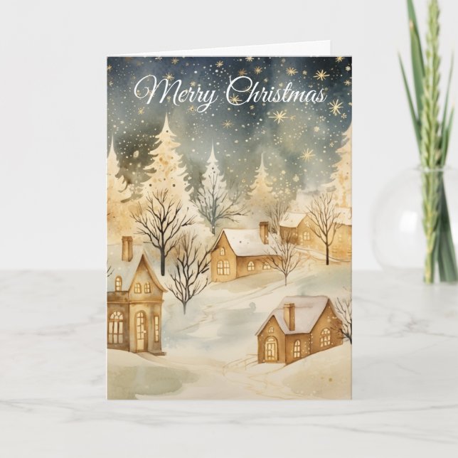 Cartes Pour Fêtes Annuelles Winter Scene (Devant)