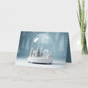 Cartes Pour Fêtes Annuelles Winter Snowglobe