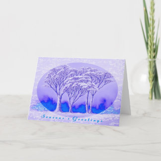 Cartes Pour Fêtes Annuelles Winter trees greeting card