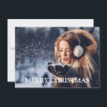 Cartes Pour Fêtes Annuelles Winter Wonder Noël<br><div class="desc">Ajoutez vos propres photos sur cette carte de vacances contemporaine. Personnalisez tous les salutations et noms sur le côté arrière de la carte tandis que le devant présente votre photo préférée avec le texte en gras qui dit, "Joyeux Noël", ou le salut de vacances de votre choix! Pour quelque chose...</div>