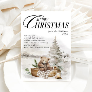 Cartes Pour Fêtes Annuelles Winter Wonderla Forest Joyeux Noël