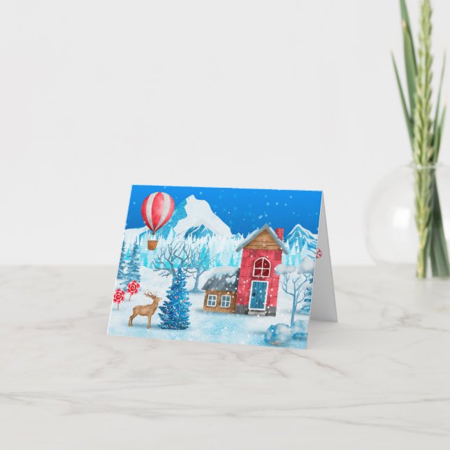 Cartes Pour Fêtes Annuelles Winter Wonderland (Devant)