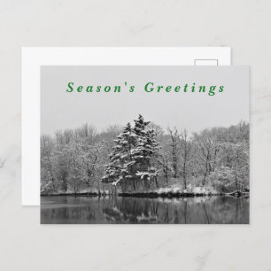 Cartes Pour Fêtes Annuelles Winter Wonderland Black & White Snow Photographie