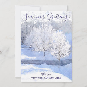 Cartes Pour Fêtes Annuelles Winter Wonderland Christmas Back Photo