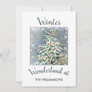 Cartes Pour Fêtes Annuelles Winter Wonderland Christmas Tree