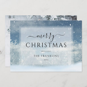 Cartes Pour Fêtes Annuelles Winter Wonderland Forest Photo Noël