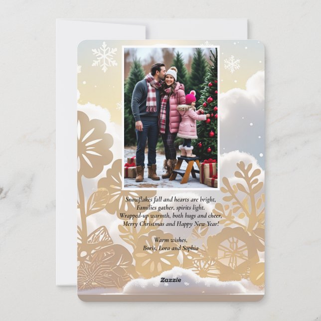 Cartes Pour Fêtes Annuelles Winter Wonderland Photo Holiday Card (Dos)
