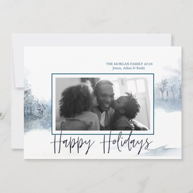 Cartes Pour Fêtes Annuelles Winter Wonderland Photo Holiday Card (Devant)