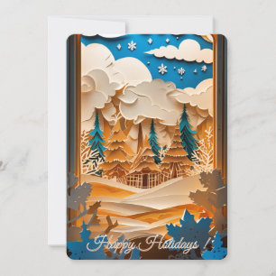 Cartes Pour Fêtes Annuelles Winter Wonderland Salutation