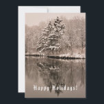Cartes Pour Fêtes Annuelles Winter Wonderland - Sepia Christmas<br><div class="desc">La photographie d'hiver, présentée à sépia, met en évidence la beauté des arbres à feuillage persistant. Il transmet la paix et la tranquillité qui vient avec une couverture fraîche de neige et le pays féerique qu'il crée - vraiment un Wonderland d'hiver! En regardant de près, le spectateur remarquera que la...</div>
