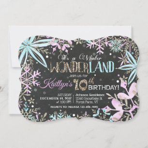 Cartes Pour Fêtes Annuelles Winter Wonderland Snowflakes Sparkday