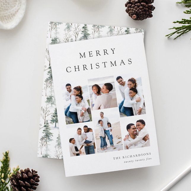 Cartes Pour Fêtes Annuelles Winter Woodland 6 Grille photo Collage (Créateur téléchargé)