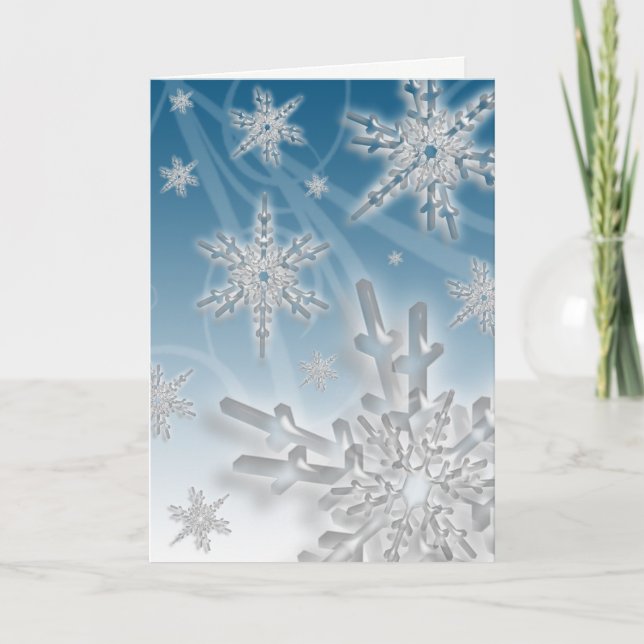 Cartes Pour Fêtes Annuelles Winters Snowflakes Noël Fêtes Noël Noël Design (Devant)