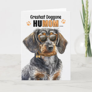Cartes Pour Fêtes Annuelles Wirehair Dachshund Chien plus grand HuMOM Fête des