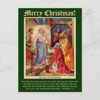 Cartes Pour Fêtes Annuelles Wise Men Christmas Card, with Bible Verse