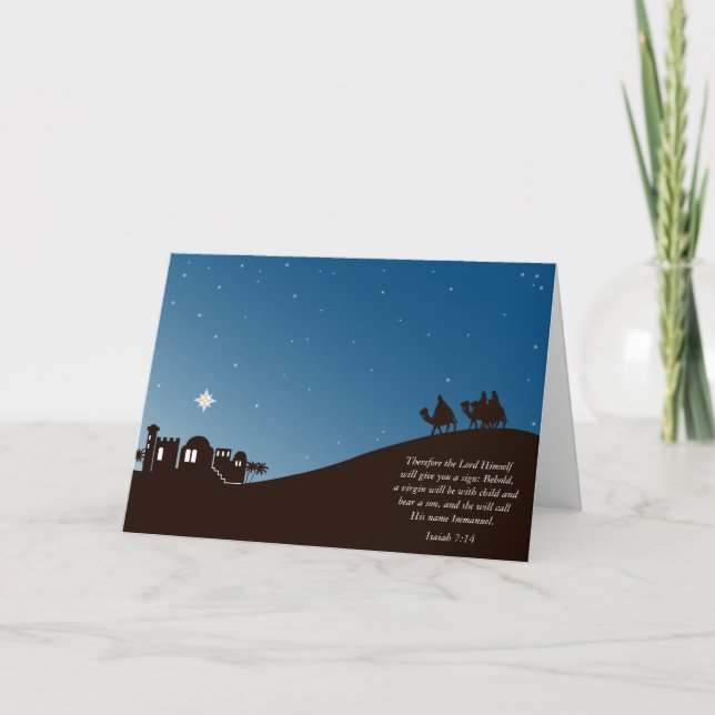 Cartes Pour Fêtes Annuelles Wise Men Still Seek Him Christian Christmas Card (Devant)