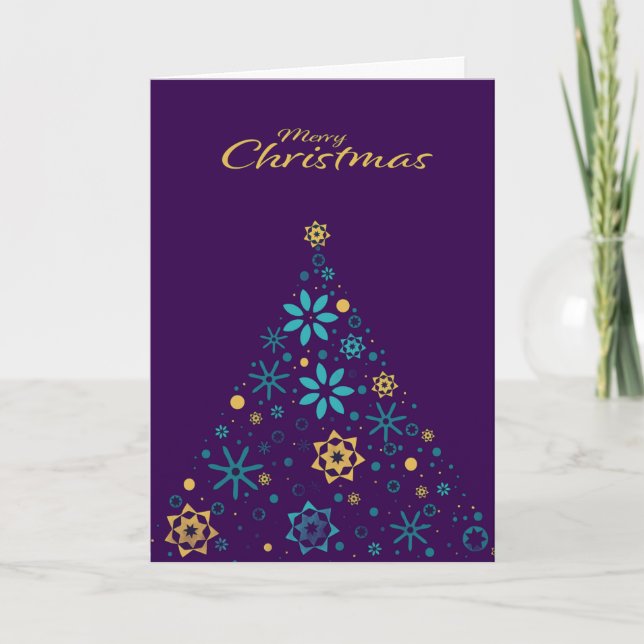 Cartes Pour Fêtes Annuelles Wishing Happy Holiday Decorative Christmas Tree (Devant)