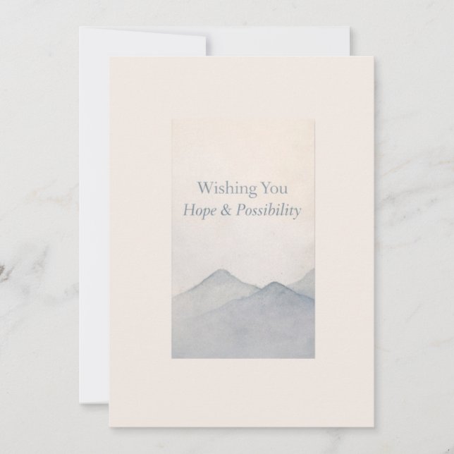 Cartes Pour Fêtes Annuelles Wishing You Hope & Possibility – Elegant New Year  (Devant)