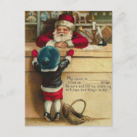 WishList to Père Noël Victorian Child Talks to Pèr