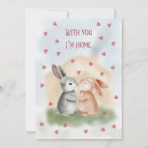 With You I’m Home Cute Bunny