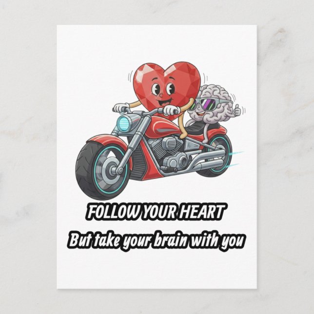 Cartes Pour Fêtes Annuelles witty relationship quote gift heart riding bike (Devant)