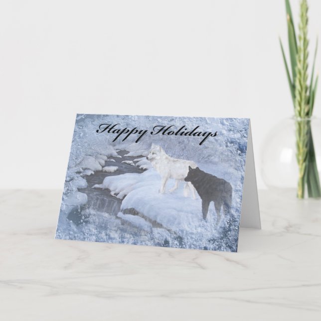 Cartes Pour Fêtes Annuelles Wolves Holiday Card (Devant)