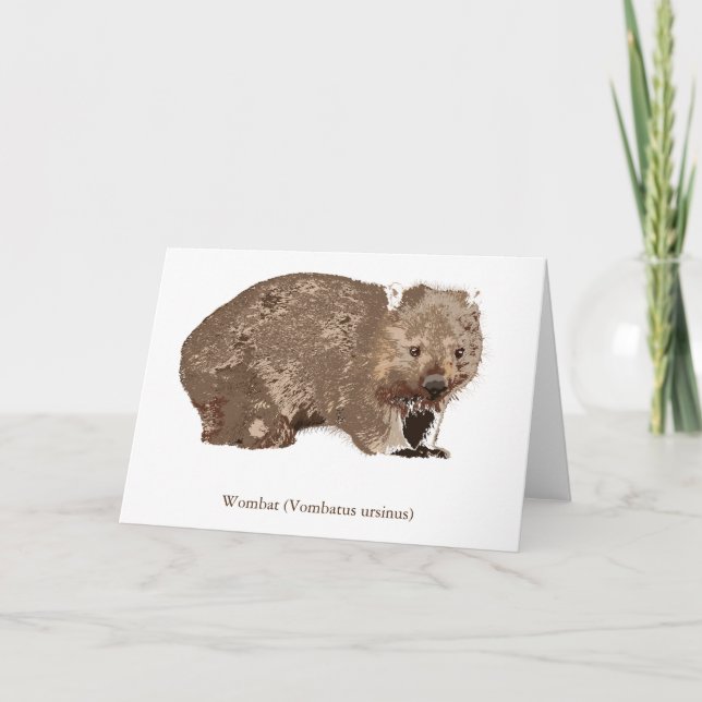 Cartes Pour Fêtes Annuelles Wombat (Vombatus ursinus) (Devant)