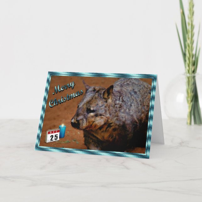 Cartes Pour Fêtes Annuelles WOMBAT Xmas animal (Devant)