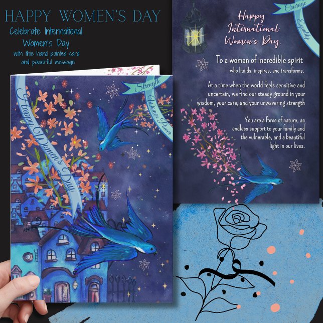 Cartes Pour Fêtes Annuelles Women's Strength & Spirit  Women's Day Card (Women's Strength & Spirit Women's Day Card)