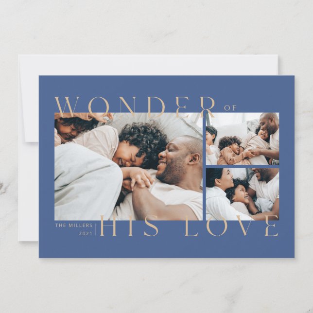 Cartes Pour Fêtes Annuelles Wonder of His Love Christmas Card (Devant)