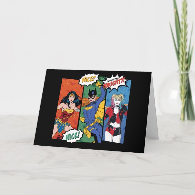 Cartes Pour Fêtes Annuelles Wonder Woman, Batgirl & Harley Quinn Holiday (Devant)
