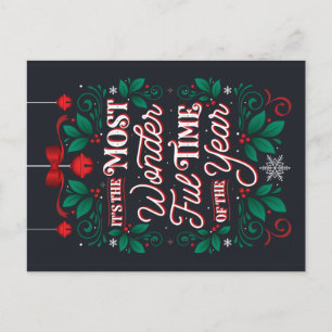 Cartes Pour Fêtes Annuelles Wonderful time of the Year Postcard