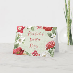 Cartes Pour Fêtes Annuelles Wonderful Winter Days