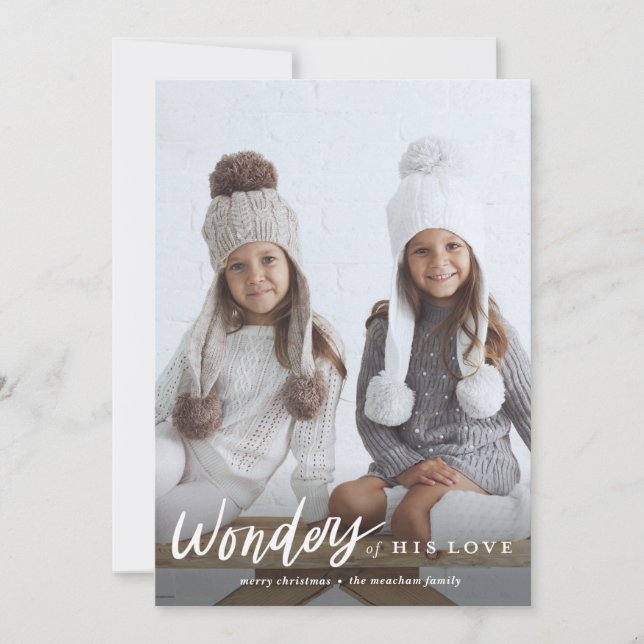 Cartes Pour Fêtes Annuelles Wonders of His Love Photo Religious Christmas (Devant)