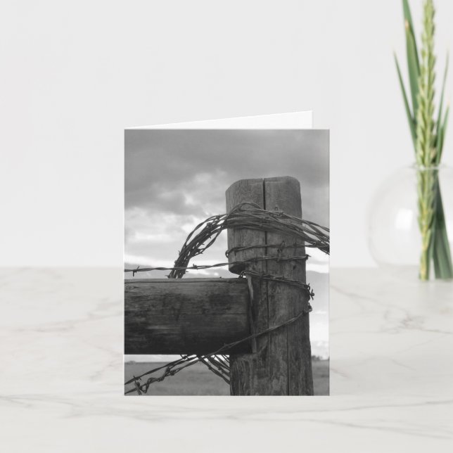 Cartes Pour Fêtes Annuelles Wood & the Wire - 4" x 5.6" Notecard (Devant)