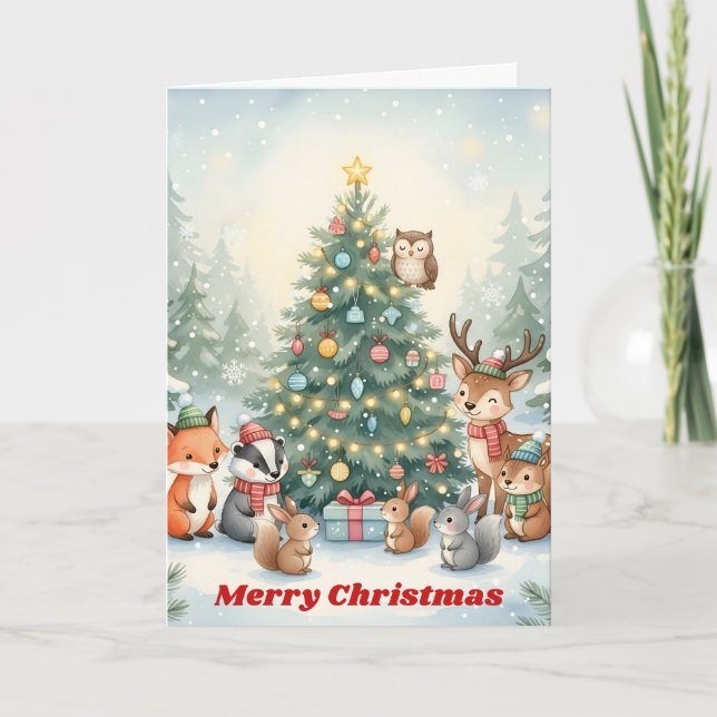 Cartes Pour Fêtes Annuelles Woodland Friends Christmas Joy (Devant)